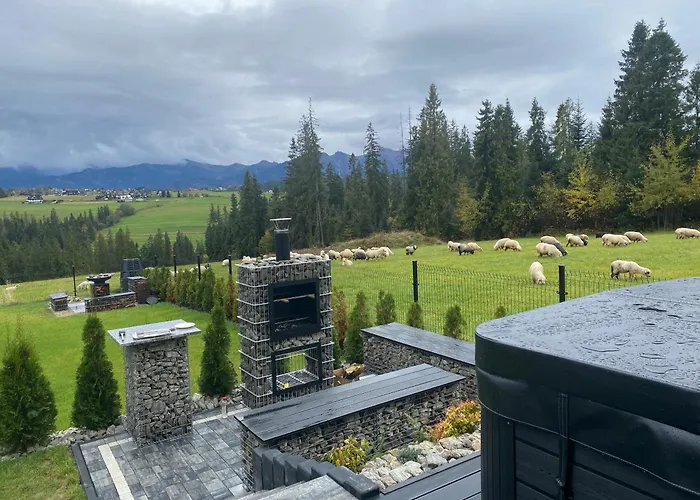 Panorama Z Jacuzzi Nyaraló Ząb